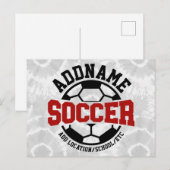 Gepersonaliseerde ADD NAAM Voetbalspeler Team Stro Briefkaart (Voorkant / Achterkant)