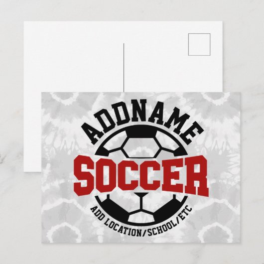 Gepersonaliseerde ADD NAAM Voetbalspeler Team Stro Briefkaart (Voorkant / Achterkant)