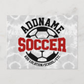 Gepersonaliseerde ADD NAAM Voetbalspeler Team Stro Briefkaart (Voorkant)