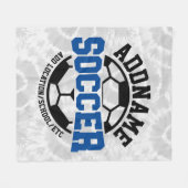 Gepersonaliseerde ADD NAAM Voetbalspeler Team Stro Fleece Deken (Voorkant (Horizontaal))