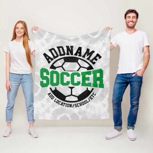 Gepersonaliseerde ADD NAAM Voetbalspeler Team Stro Fleece Deken (In situ)