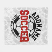 Gepersonaliseerde ADD NAAM Voetbalspeler Team Stro Fleece Deken (Voorkant (Horizontaal))