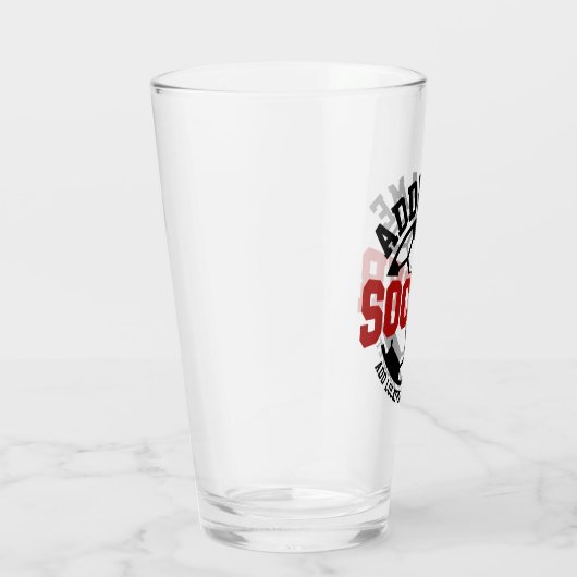 Gepersonaliseerde ADD NAAM Voetbalspeler Team Stro Glas (Rechts)