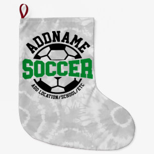 Gepersonaliseerde ADD NAAM Voetbalspeler Team Stro Grote Kerstsok