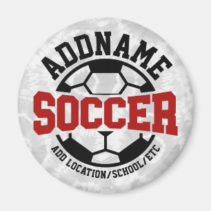 Gepersonaliseerde ADD NAAM Voetbalspeler Team Stro Magneet