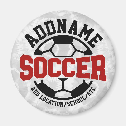 Gepersonaliseerde ADD NAAM Voetbalspeler Team Stro Magneet (Voorkant)