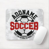 Gepersonaliseerde ADD NAAM Voetbalspeler Team Stro Muismat (Met muis)