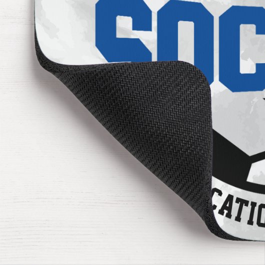 Gepersonaliseerde ADD NAAM Voetbalspeler Team Stro Muismat (Hoek)