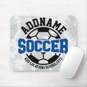 Gepersonaliseerde ADD NAAM Voetbalspeler Team Stro Muismat (Met muis)