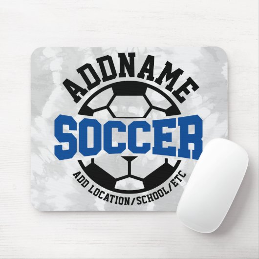 Gepersonaliseerde ADD NAAM Voetbalspeler Team Stro Muismat (Met muis)