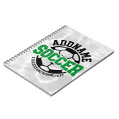 Gepersonaliseerde ADD NAAM Voetbalspeler Team Stro Notitieboek (Linkerzijde)