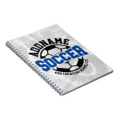 Gepersonaliseerde ADD NAAM Voetbalspeler Team Stro Notitieboek (Rechterzijde)