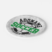 Gepersonaliseerde ADD NAAM Voetbalspeler Team Stro Papieren Bordje (Gekanteld)