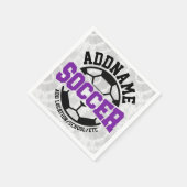 Gepersonaliseerde ADD NAAM Voetbalspeler Team Stro Servet (Hoek)