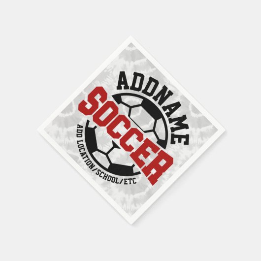 Gepersonaliseerde ADD NAAM Voetbalspeler Team Stro Servet (Hoek)