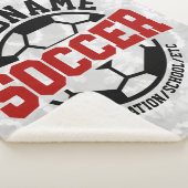 Gepersonaliseerde ADD NAAM Voetbalspeler Team Stro Sherpa Deken (3/4)