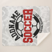 Gepersonaliseerde ADD NAAM Voetbalspeler Team Stro Sherpa Deken (Voorkant (horizontaal))