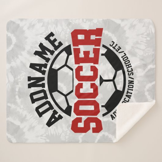 Gepersonaliseerde ADD NAAM Voetbalspeler Team Stro Sherpa Deken (Voorkant (horizontaal))