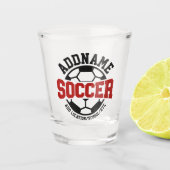 Gepersonaliseerde ADD NAAM Voetbalspeler Team Stro Shot Glas (Voorkant)