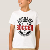 Gepersonaliseerde ADD NAAM Voetbalspeler Team Stro T-shirt (Voorkant)