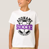 Gepersonaliseerde ADD NAAM Voetbalspeler Team Stro T-shirt (Voorkant)