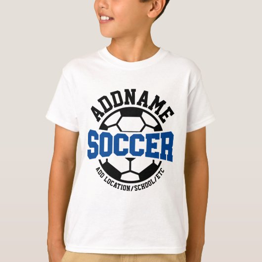 Gepersonaliseerde ADD NAAM Voetbalspeler Team Stro T-shirt (Voorkant)