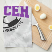 Gepersonaliseerde ADD NAAM Voetbalspeler Team Stro Theedoek (Quarter Fold)