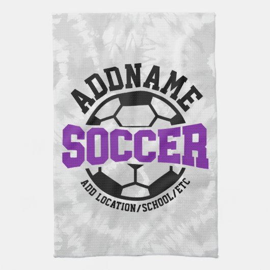 Gepersonaliseerde ADD NAAM Voetbalspeler Team Stro Theedoek (Verticaal)