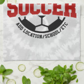 Gepersonaliseerde ADD NAAM Voetbalspeler Team Stro Theedoek (Gevouwen)