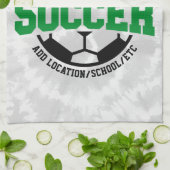 Gepersonaliseerde ADD NAAM Voetbalspeler Team Stro Theedoek (Gevouwen)