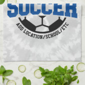 Gepersonaliseerde ADD NAAM Voetbalspeler Team Stro Theedoek (Gevouwen)