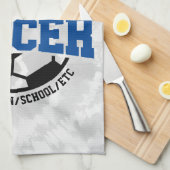 Gepersonaliseerde ADD NAAM Voetbalspeler Team Stro Theedoek (Quarter Fold)