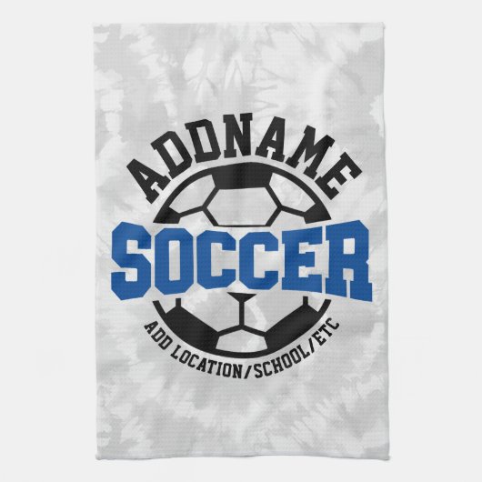 Gepersonaliseerde ADD NAAM Voetbalspeler Team Stro Theedoek (Verticaal)