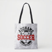 Gepersonaliseerde ADD NAAM Voetbalspeler Team Stro Tote Bag (Voorkant)