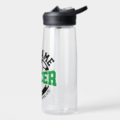 Gepersonaliseerde ADD NAAM Voetbalspeler Team Stro Waterfles (Links)