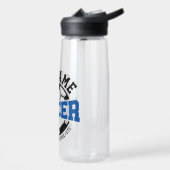 Gepersonaliseerde ADD NAAM Voetbalspeler Team Stro Waterfles (Links)