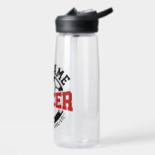 Gepersonaliseerde ADD NAAM Voetbalspeler Team Stro Waterfles (Links)