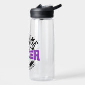 Gepersonaliseerde ADD NAAM Voetbalspeler Team Stro Waterfles (Links)