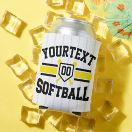 Gepersonaliseerde ADD NAME Softbalspeler Varsity T Blikjeskoeler