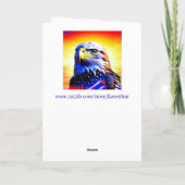 Gepersonaliseerde adelaar en Amerikaanse vlag verj Kaart (Achterkant)