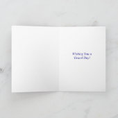 Gepersonaliseerde adelaar en Amerikaanse vlag verj Kaart (Binnen)