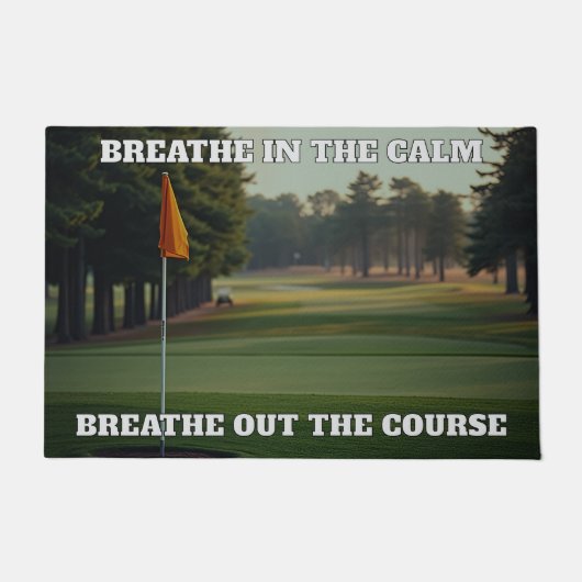 Gepersonaliseerde Adem In Adem Uit Golf Deurmat (Voorkant)