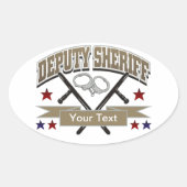 Gepersonaliseerde adjunct-sheriff ovale sticker (Voorkant)