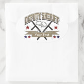 Gepersonaliseerde adjunct-sheriff ovale sticker (Tas)