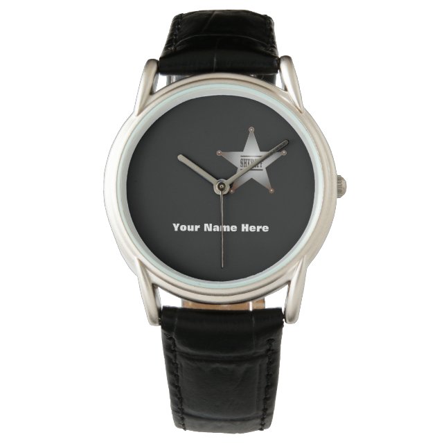 Gepersonaliseerde adjunct sheriff politie horloge (Voorkant)