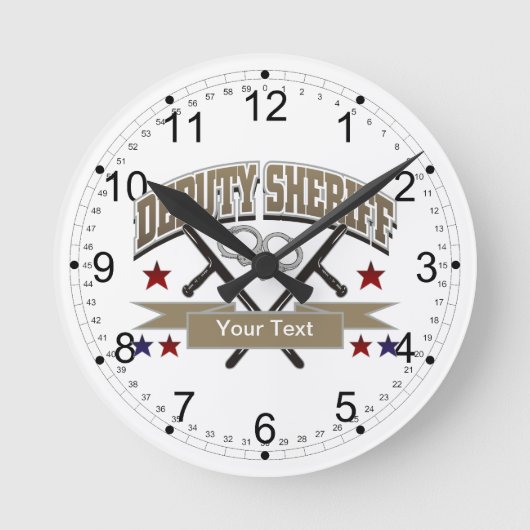 Gepersonaliseerde adjunct-sheriff ronde klok (Voorkant)