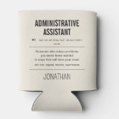 Gepersonaliseerde administratieve assistent grappi blikjeskoeler (Achterkant)