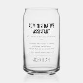 Gepersonaliseerde administratieve assistent grappi blikvorm glas (Voorkant)