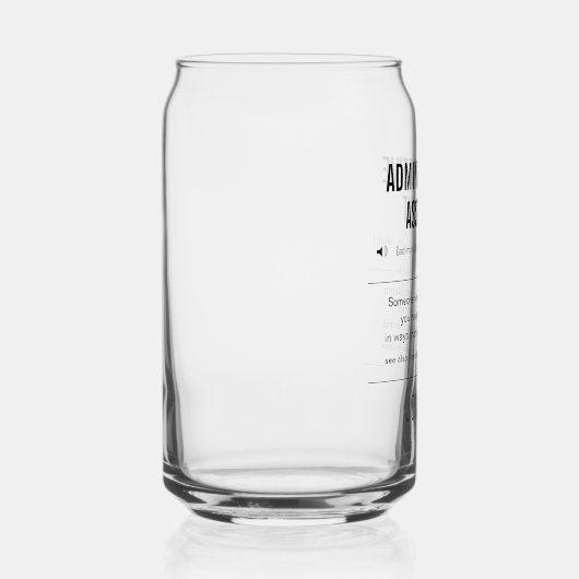 Gepersonaliseerde administratieve assistent grappi blikvorm glas (Rechts)