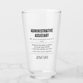 Gepersonaliseerde administratieve assistent grappi glas